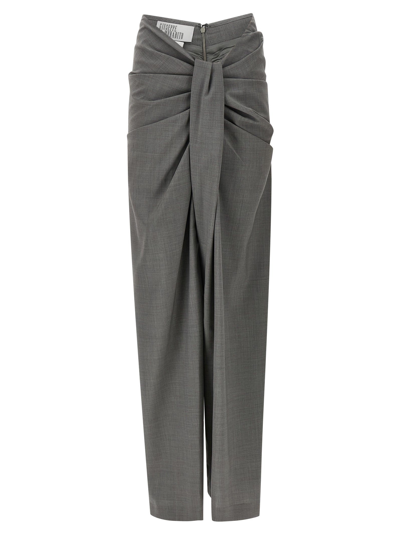 Gray Virgin Wool Dress Pants
