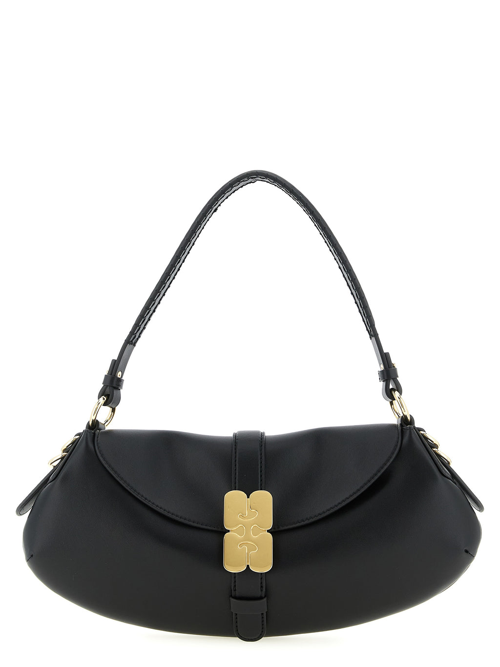 Black Leather Shoulder Bag