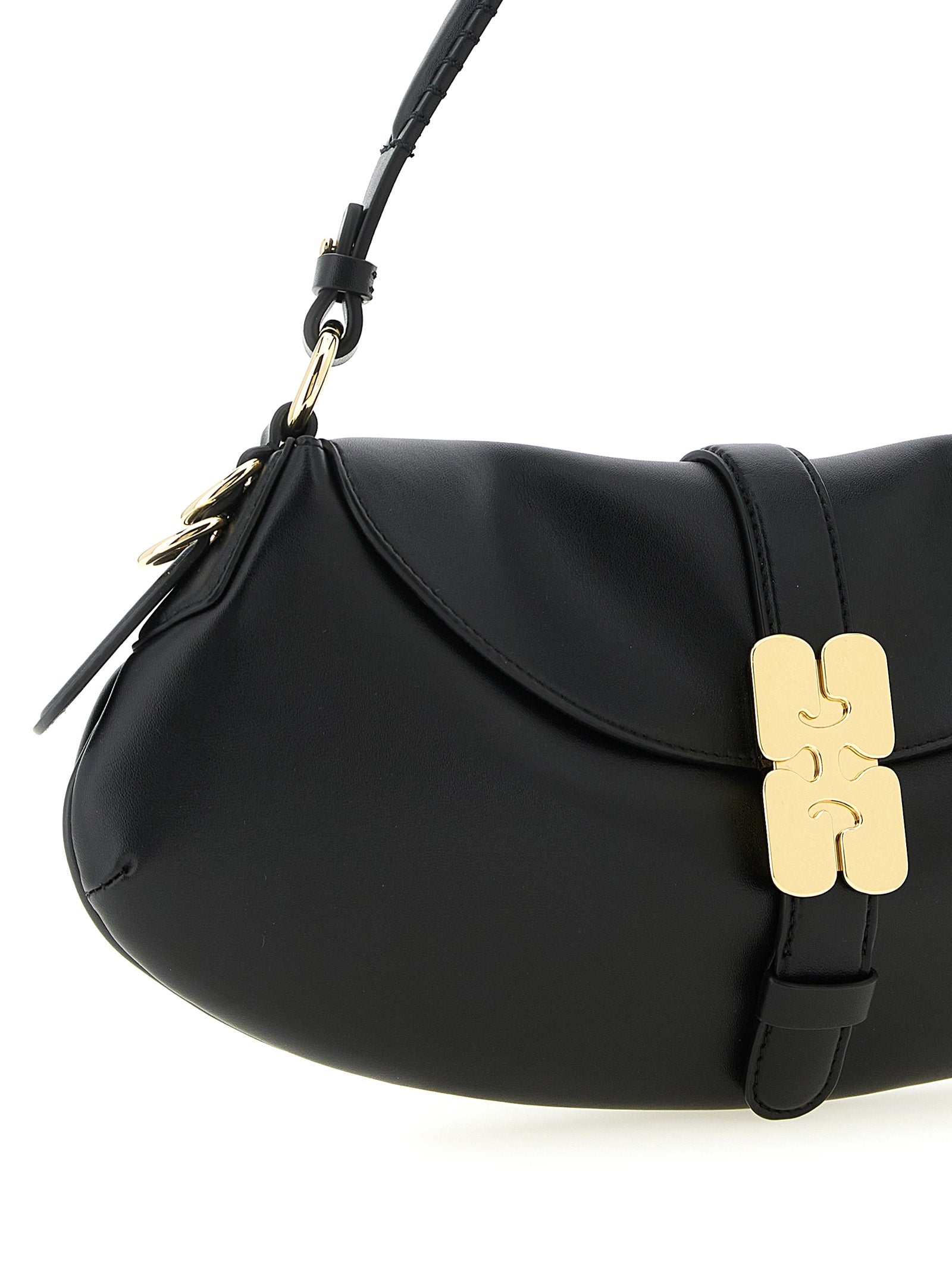 Black Leather Shoulder Bag
