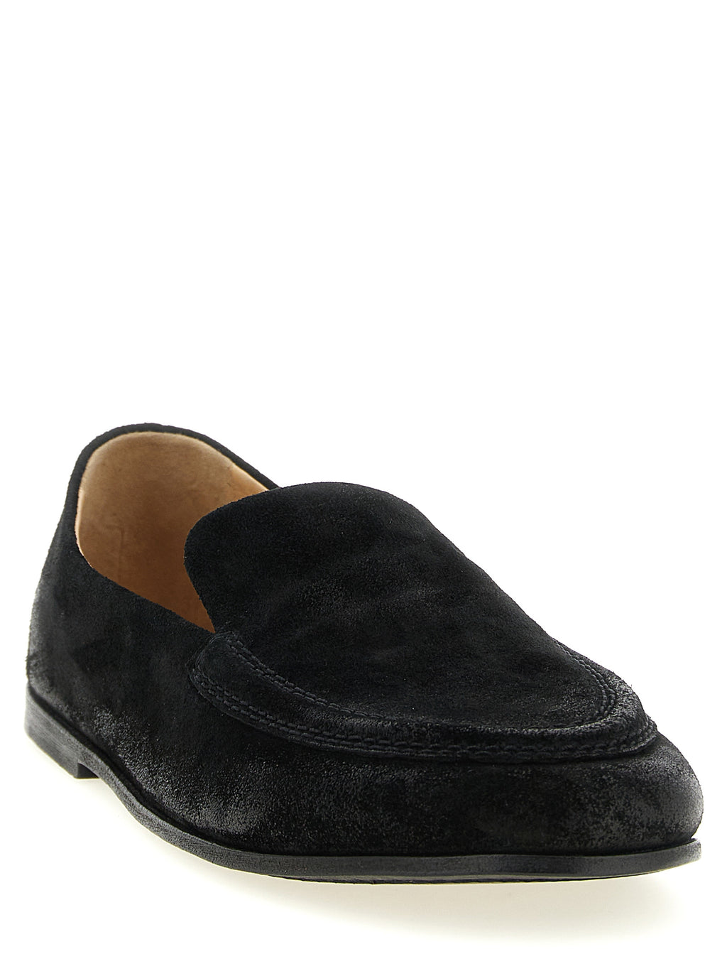 Black Calfskin Slip-On Loafers