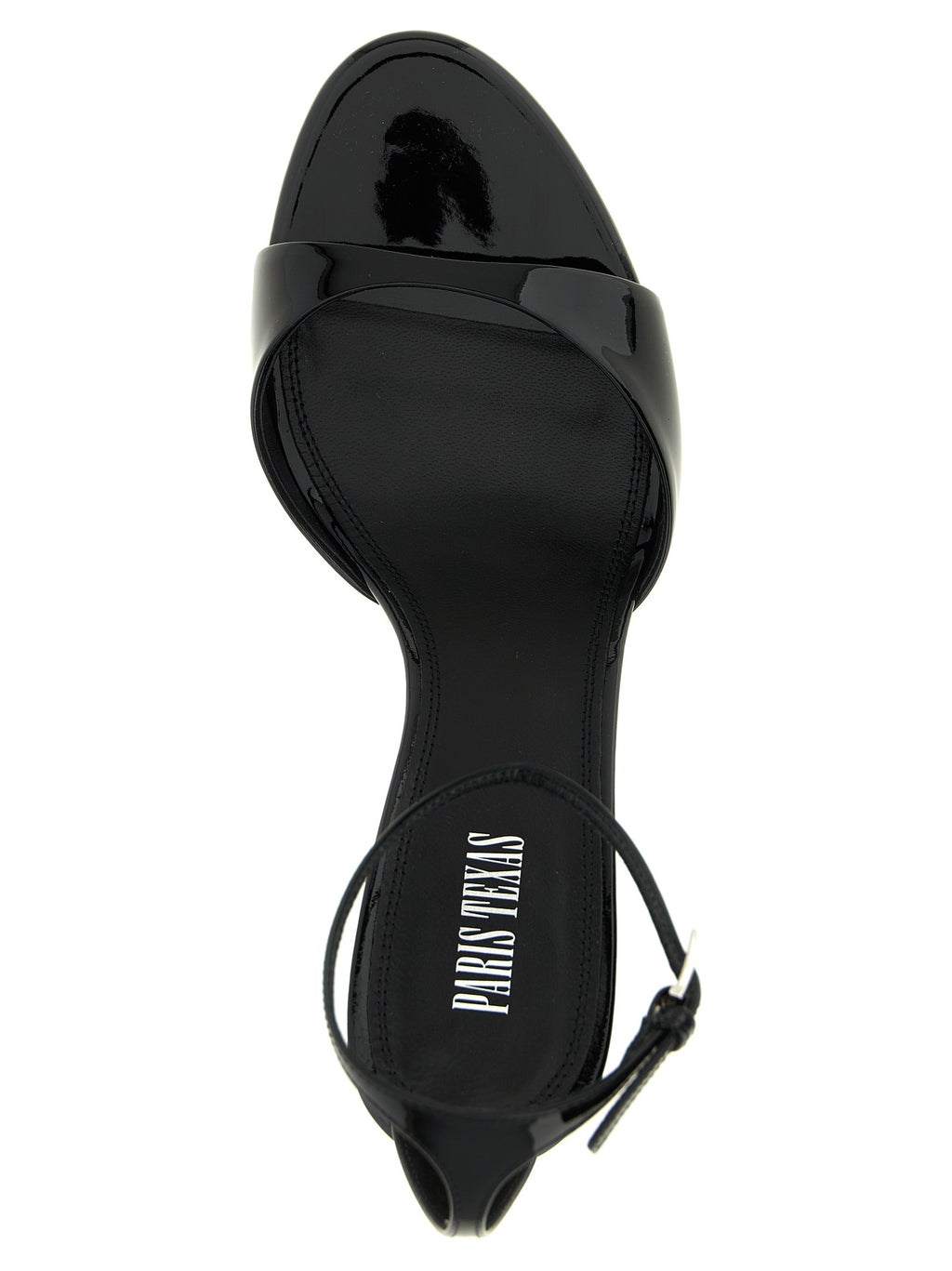 Black Calfskin Stiletto Heel Sandals