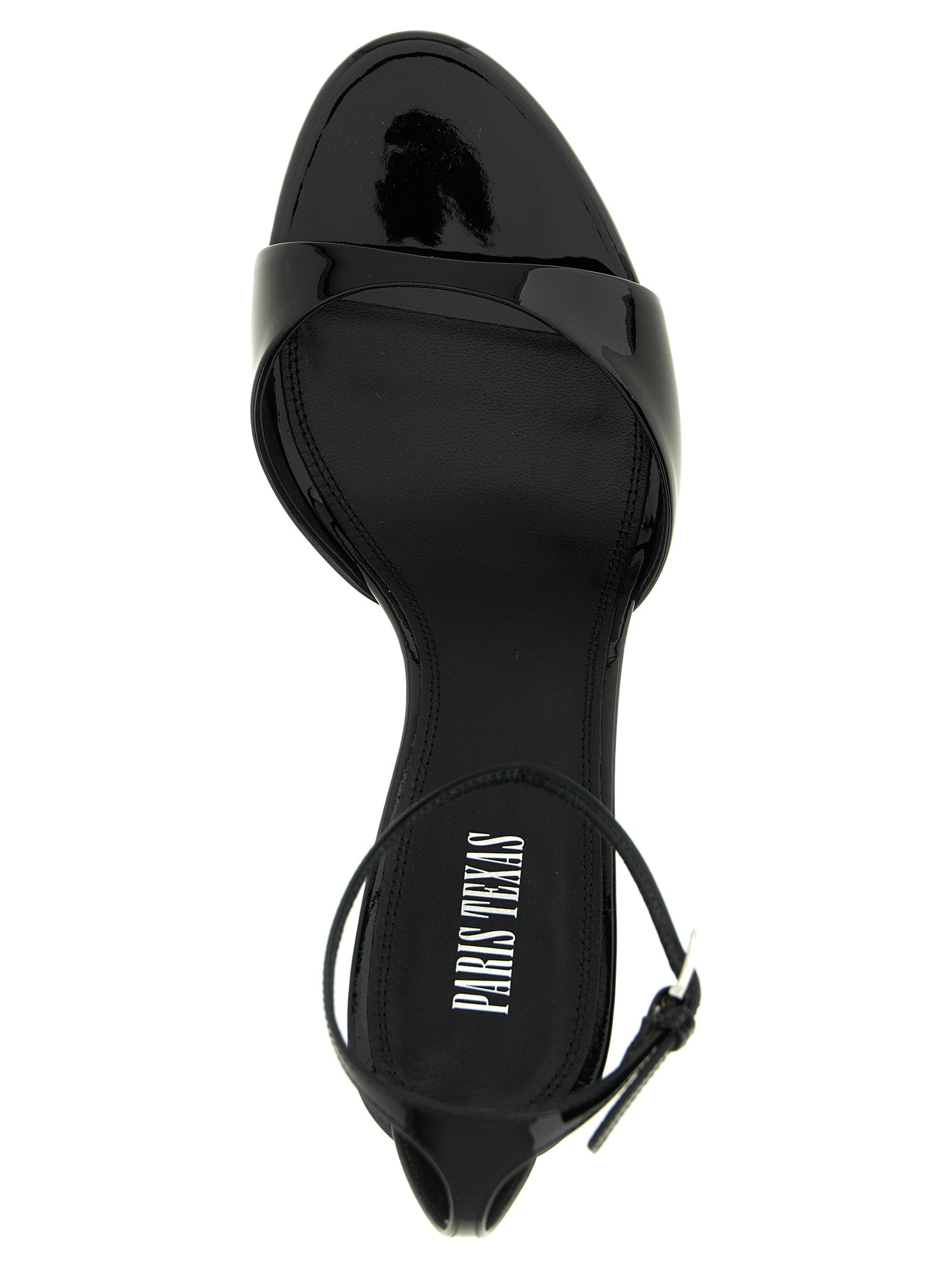 Black Calfskin Stiletto Heel Sandals