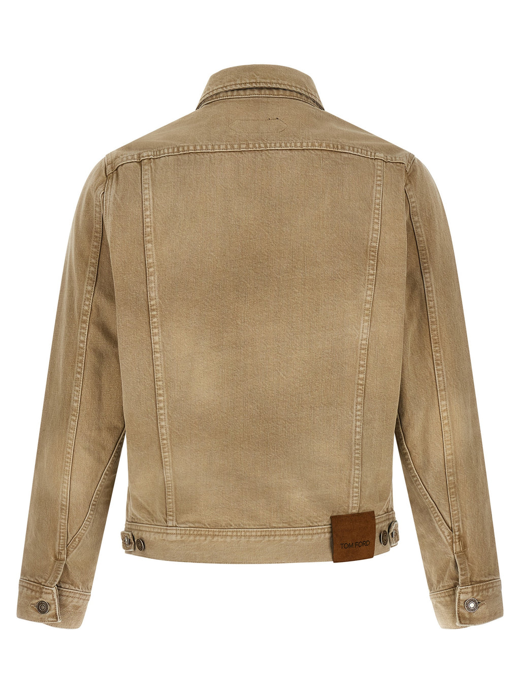 Beige Cotton Denim Jacket