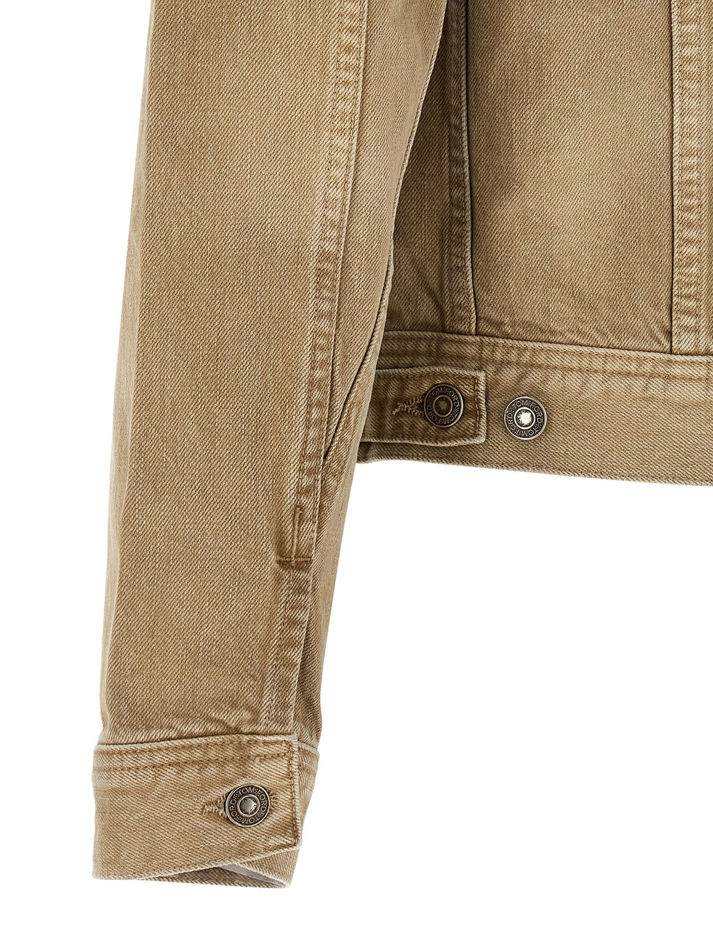 Beige Cotton Denim Jacket