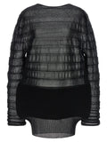Black Polyester Sweatshirt