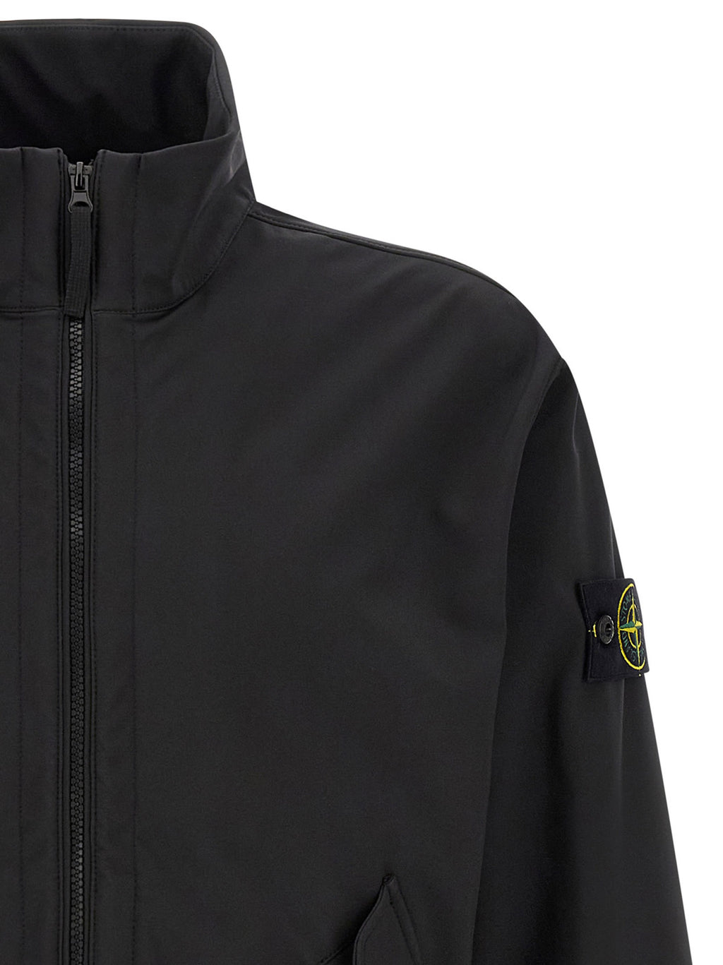 Black Polyester Shell Jacket