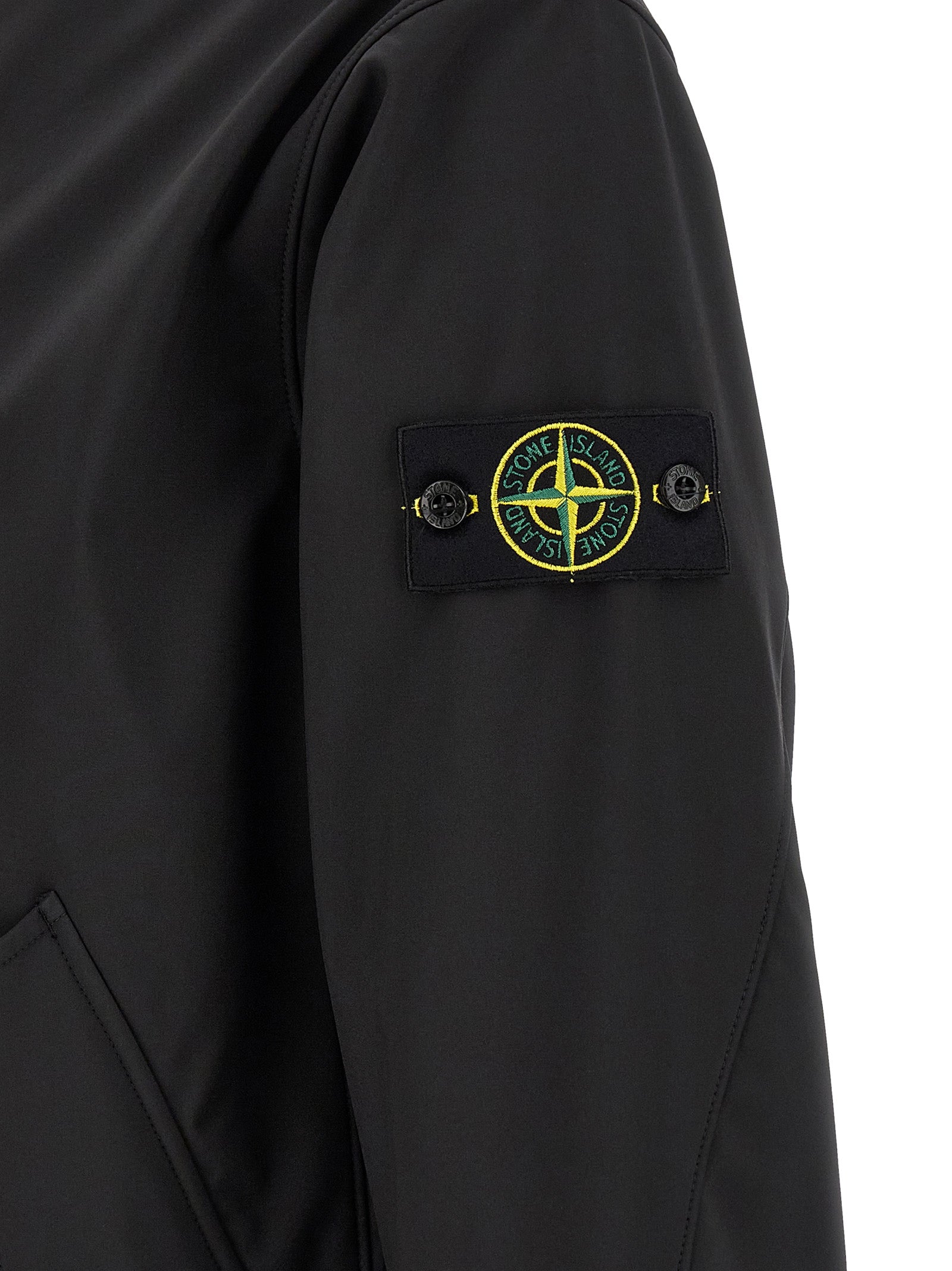 Black Polyester Shell Jacket