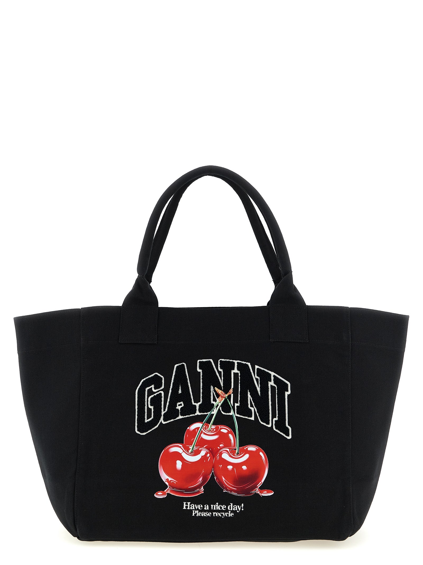 Black Recycled Cotton Tote Bag