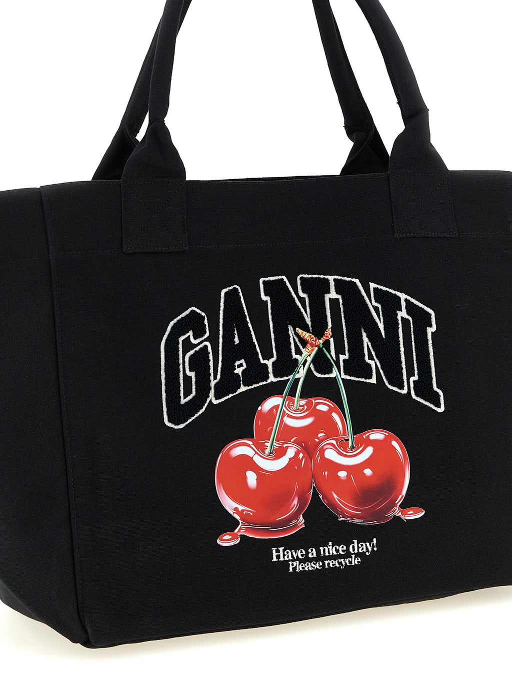 Black Recycled Cotton Tote Bag