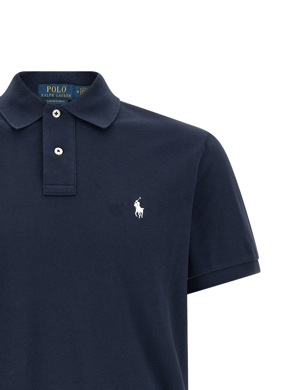 Blue Cotton Polo Shirt