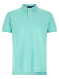 Blue Cotton Polo Shirt
