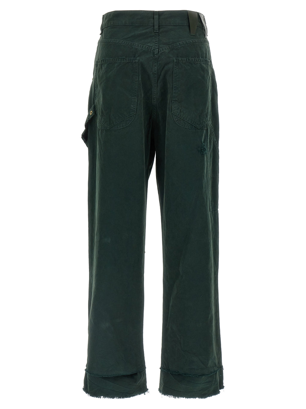 Bicolor Cotton Casual Pants