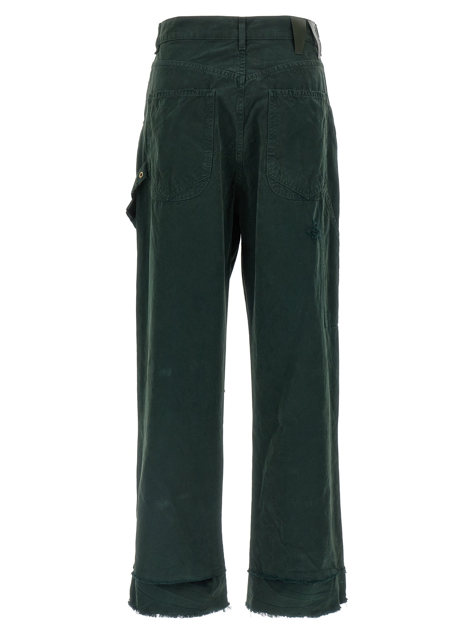 Bicolor Cotton Casual Pants