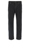 Black Cotton Straight-Leg Jeans