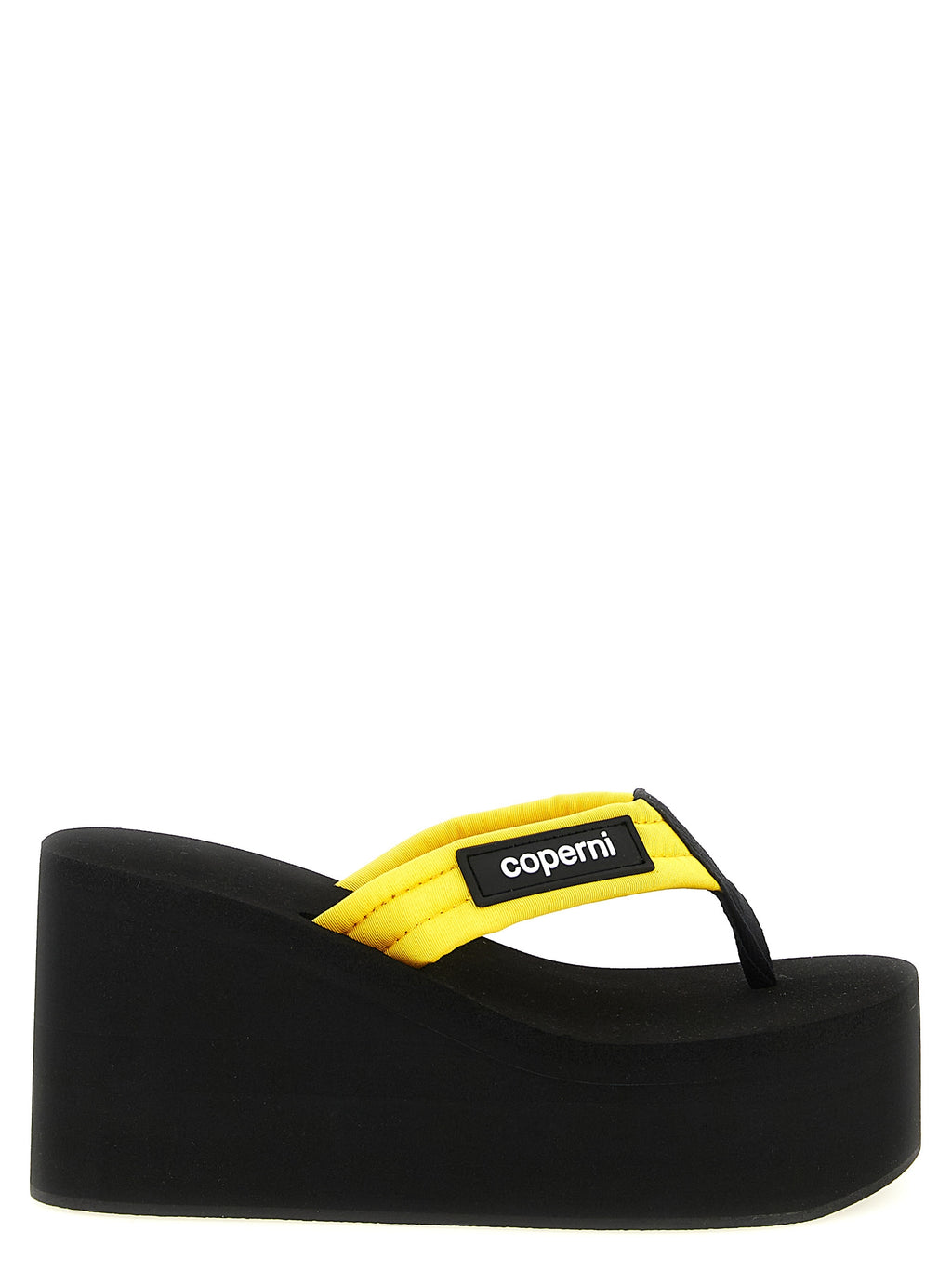 Bicolor Viscose Wedge Sandals