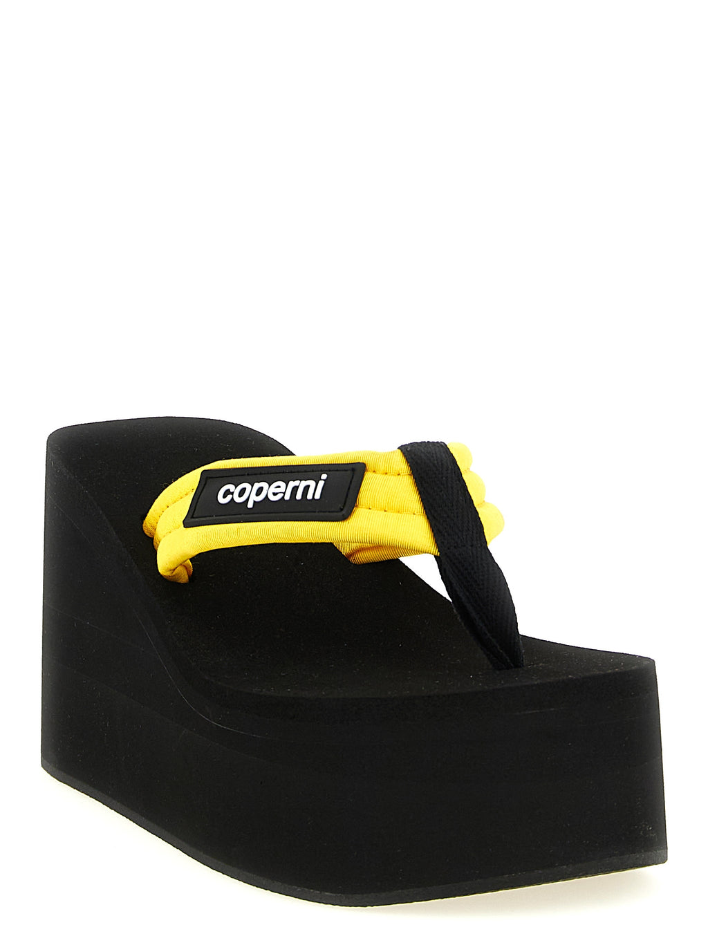 Bicolor Viscose Wedge Sandals
