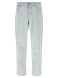 Blue Cotton Straight-Leg Jeans