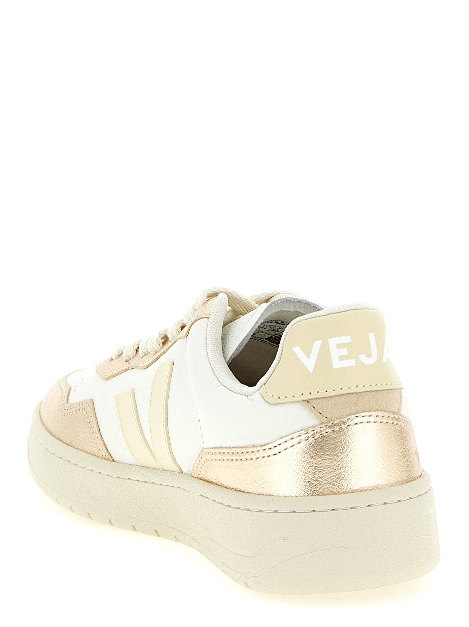 Gold Genuine Leather Low Top Sneakers