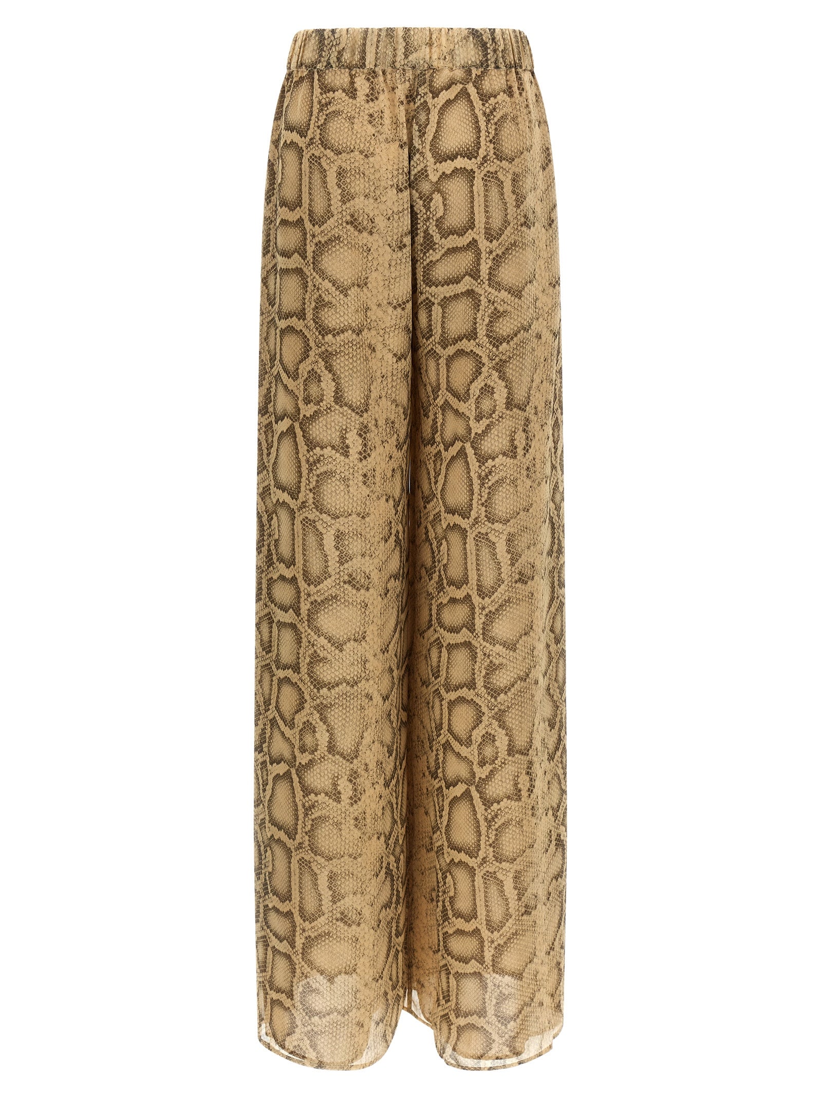 Beige Polyester Pants