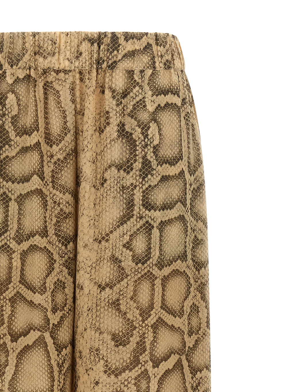Beige Polyester Pants