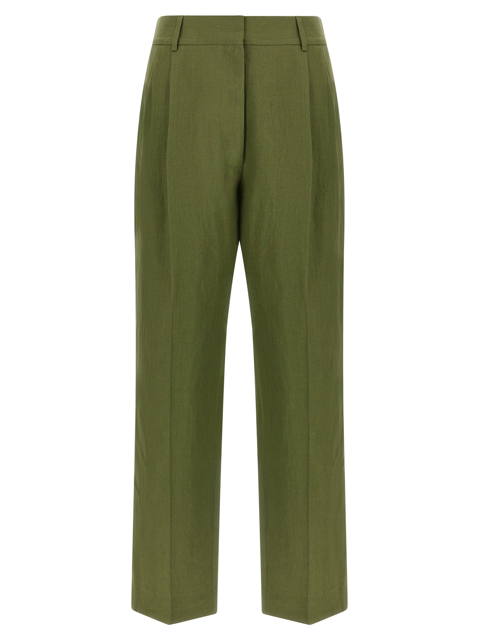 Bicolor Linen Casual Pants