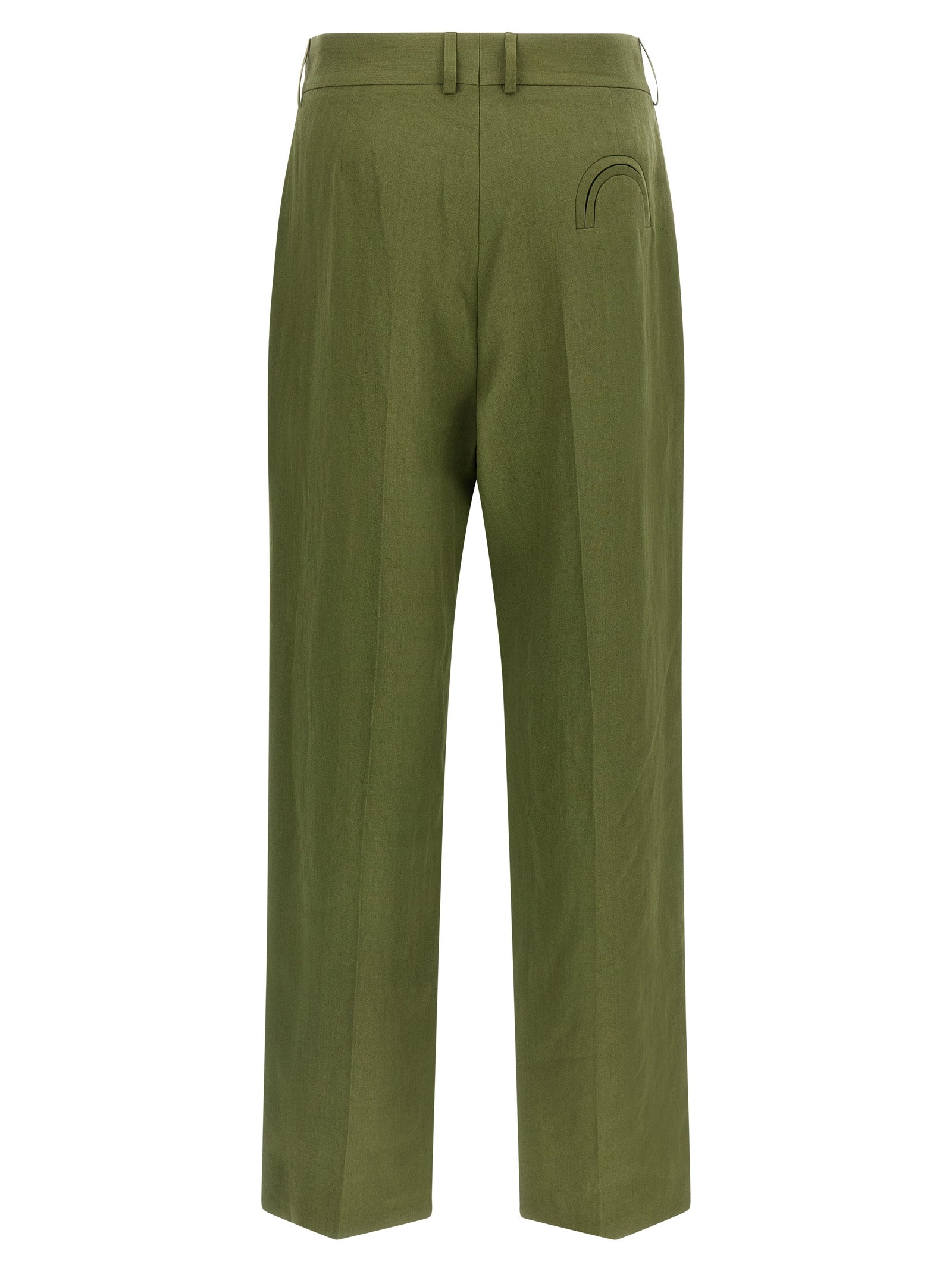 Bicolor Linen Casual Pants