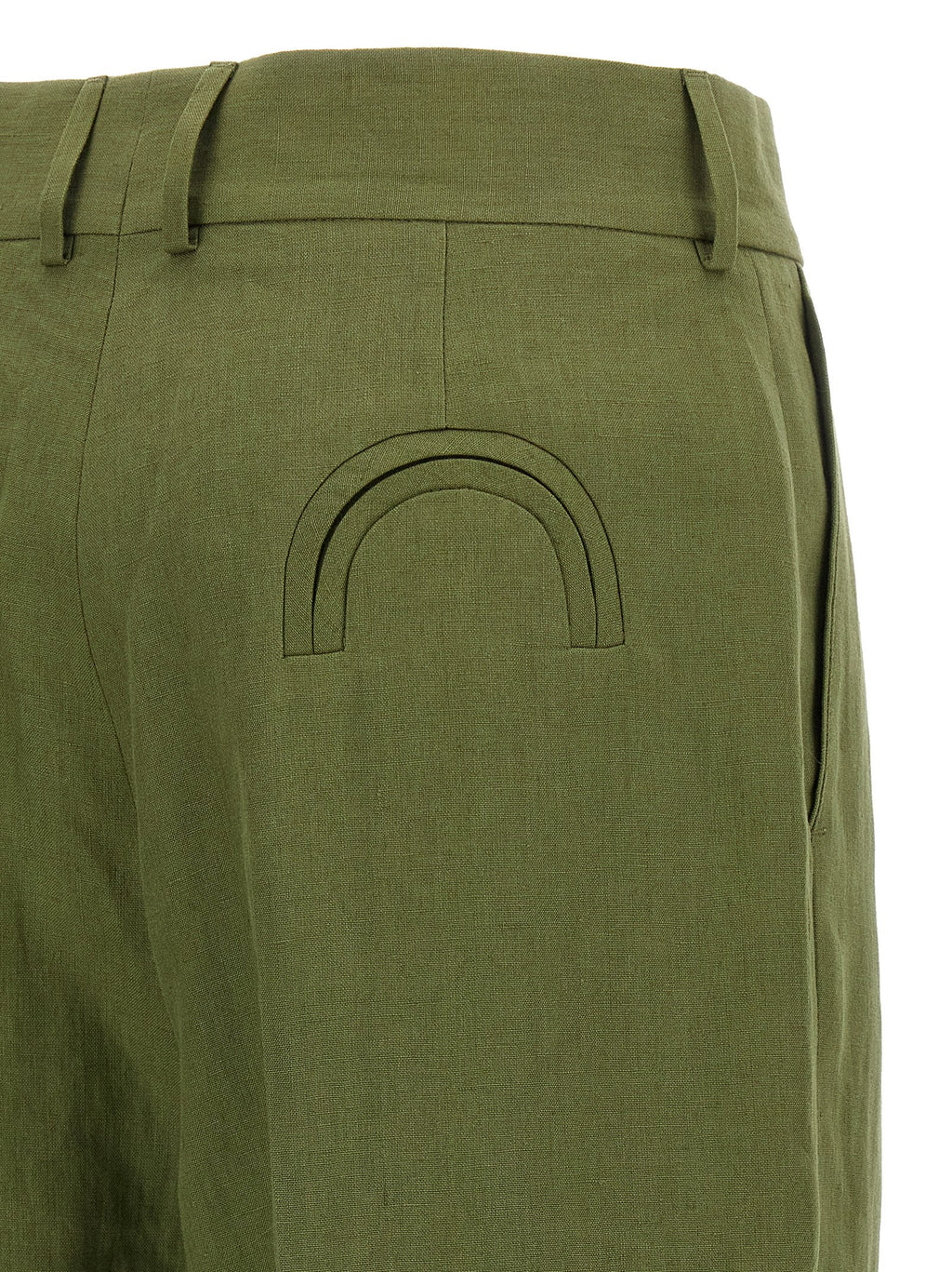 Bicolor Linen Casual Pants