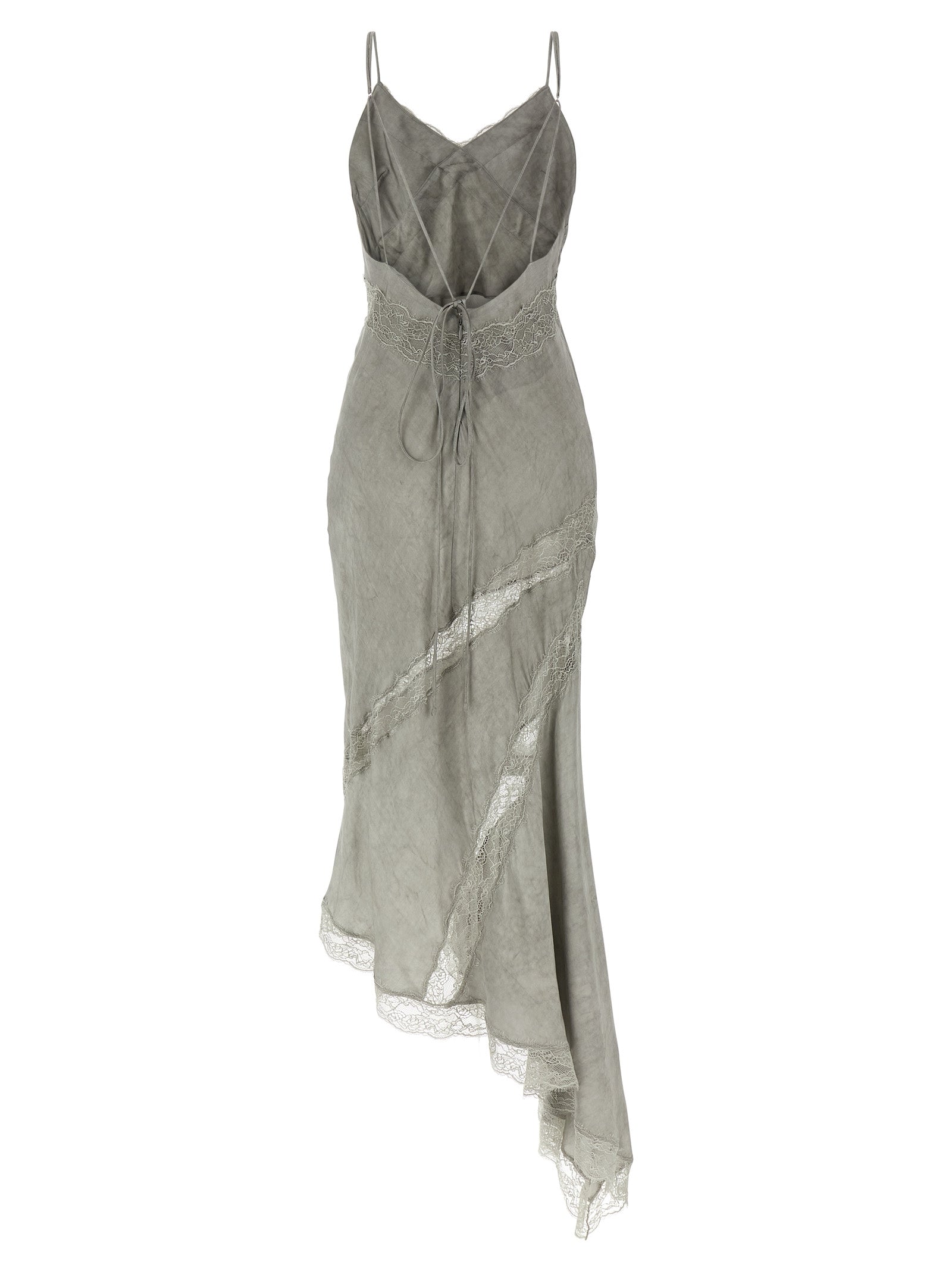 Gray Viscose Long Dress