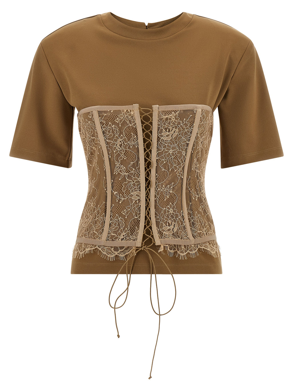 Brown Viscose T-Shirt