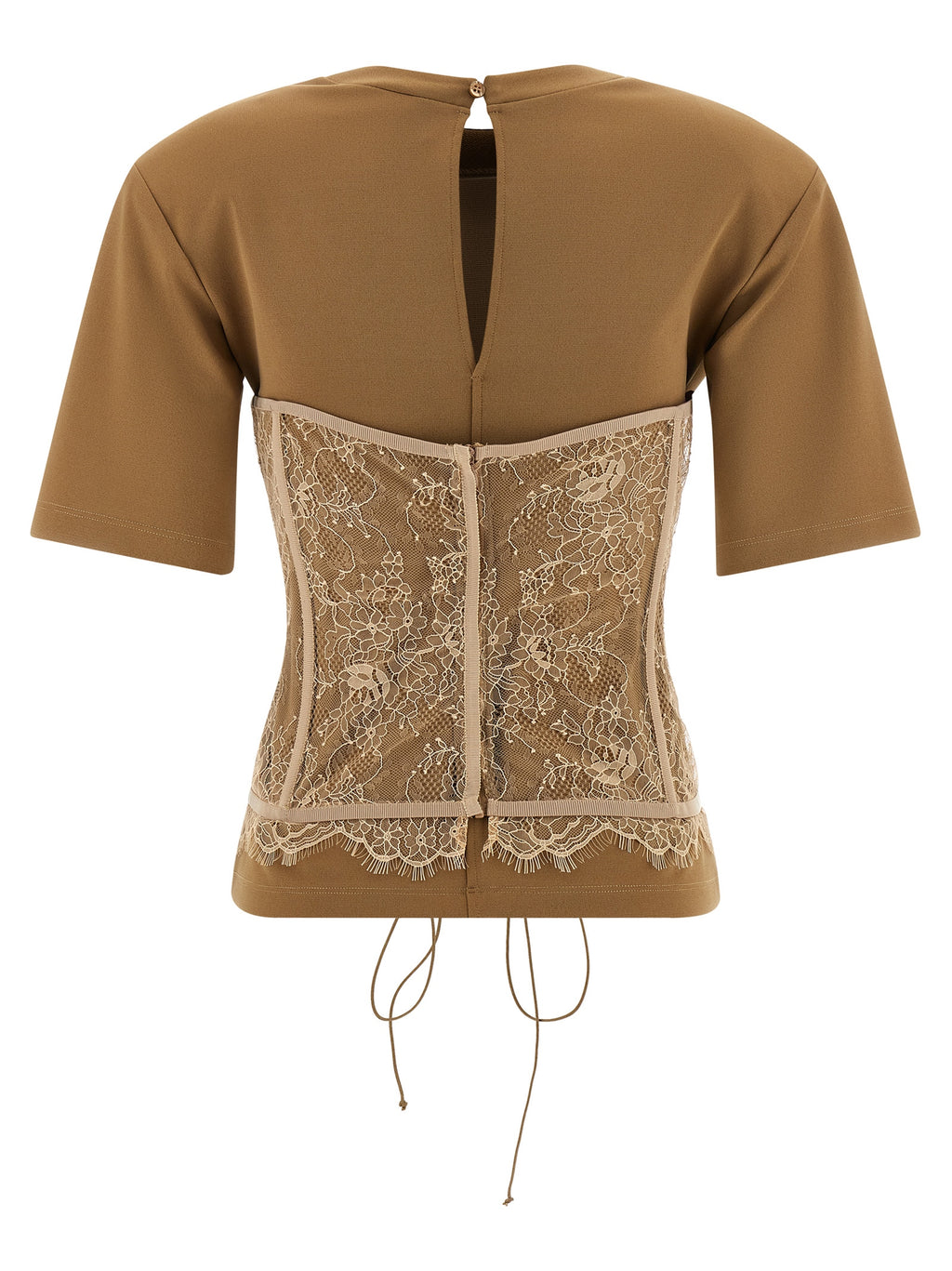 Brown Viscose T-Shirt