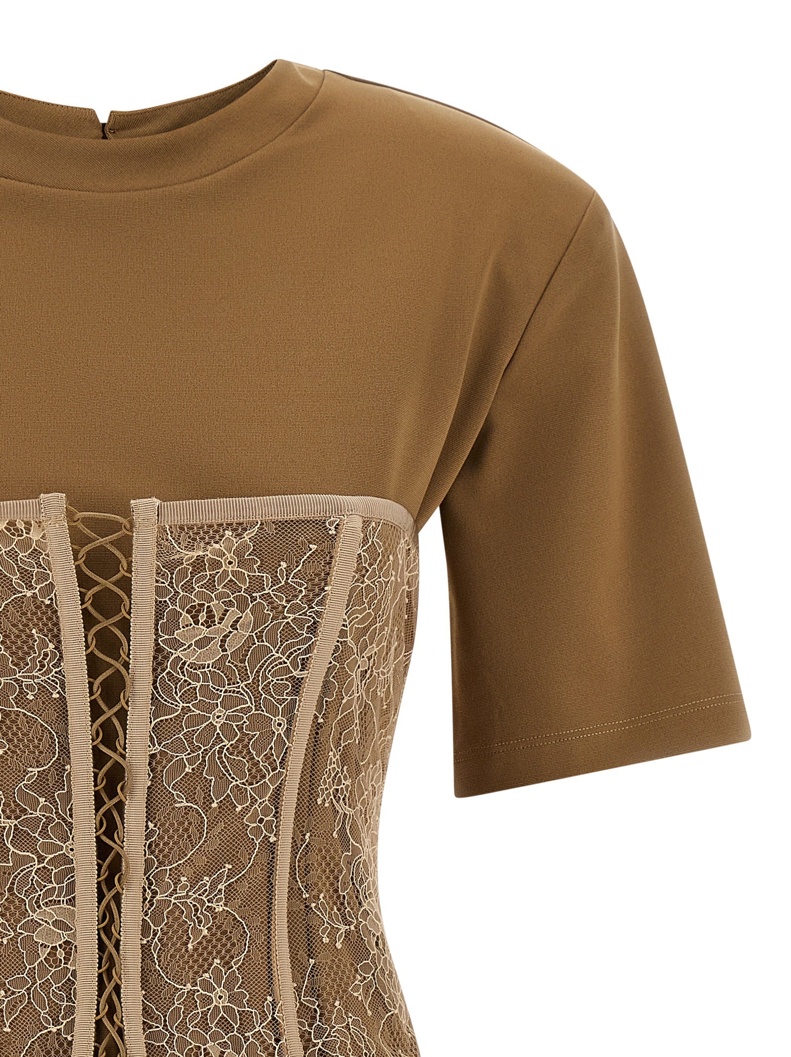 Brown Viscose T-Shirt