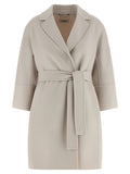 Beige Virgin Wool Coat