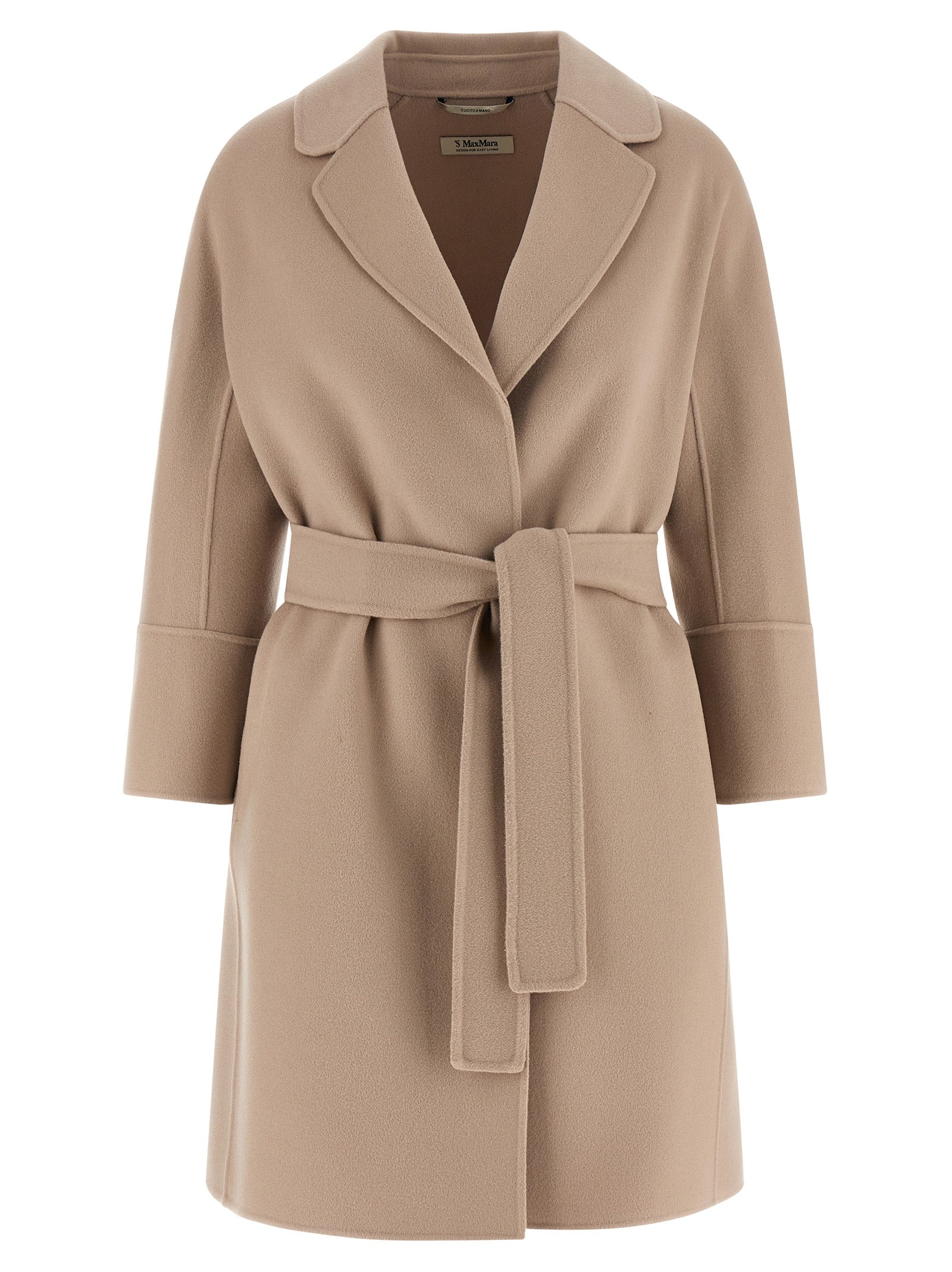 Beige Virgin Wool Coat