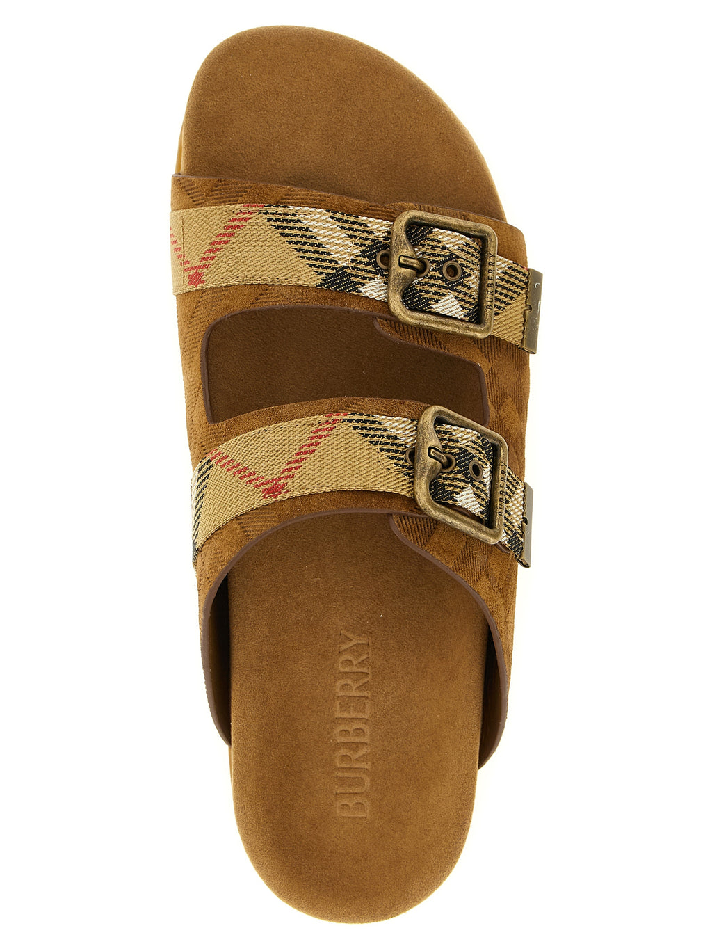 Brown Leather Slides