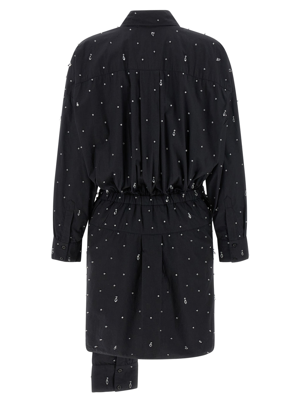 Black Cotton Short Dress