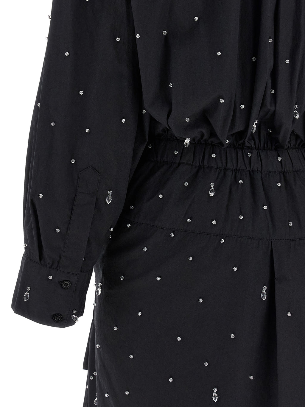 Black Cotton Short Dress