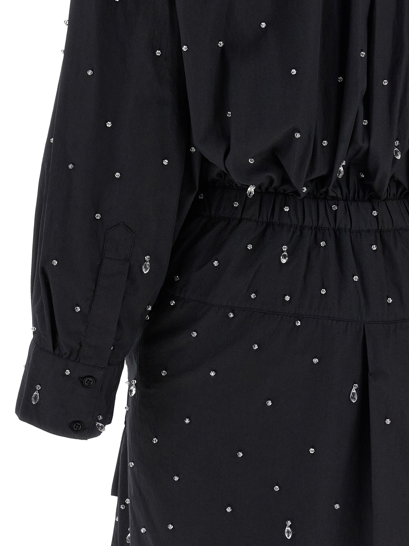 Black Cotton Short Dress