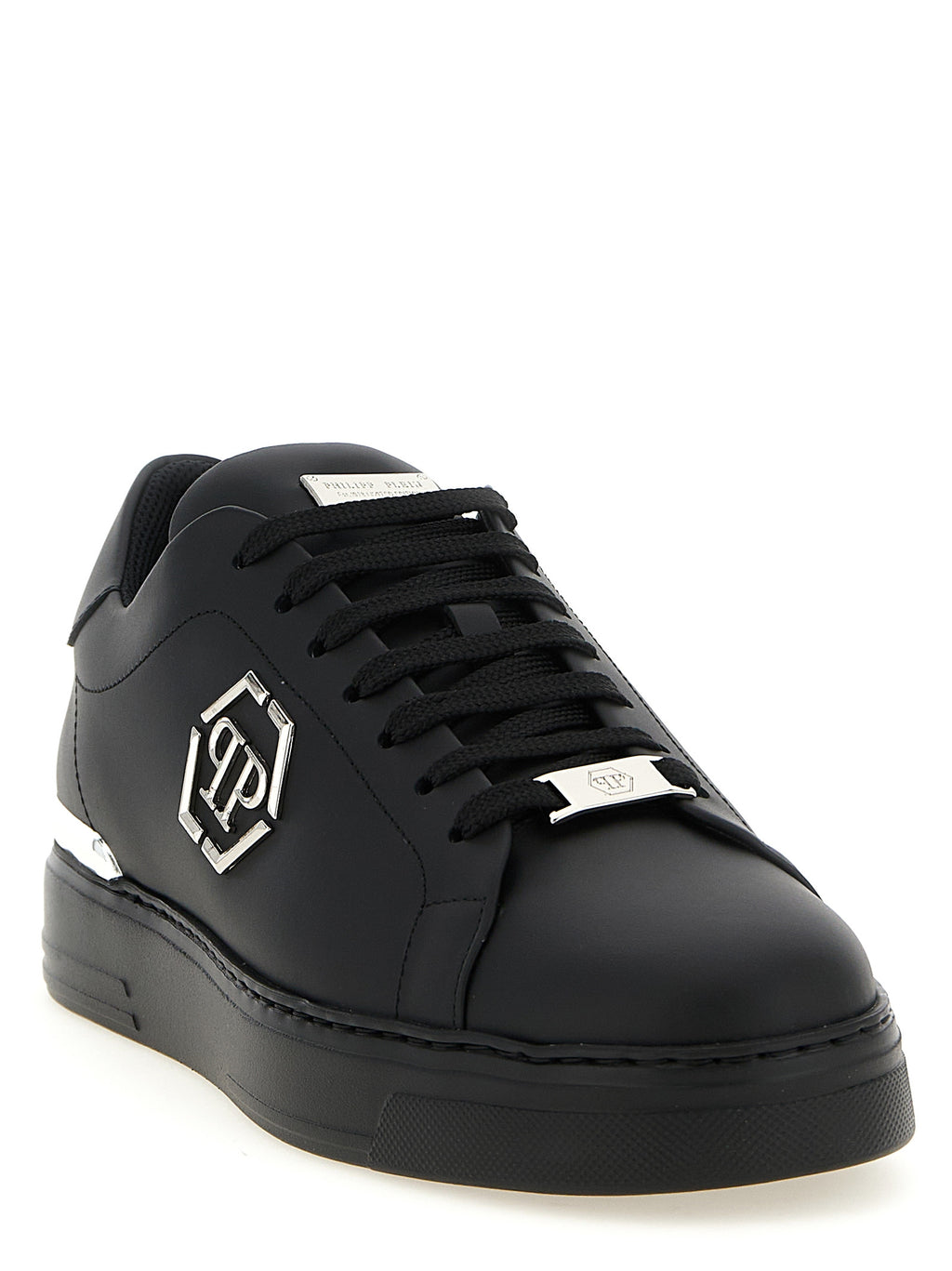 Black Calfskin Low Top Sneakers