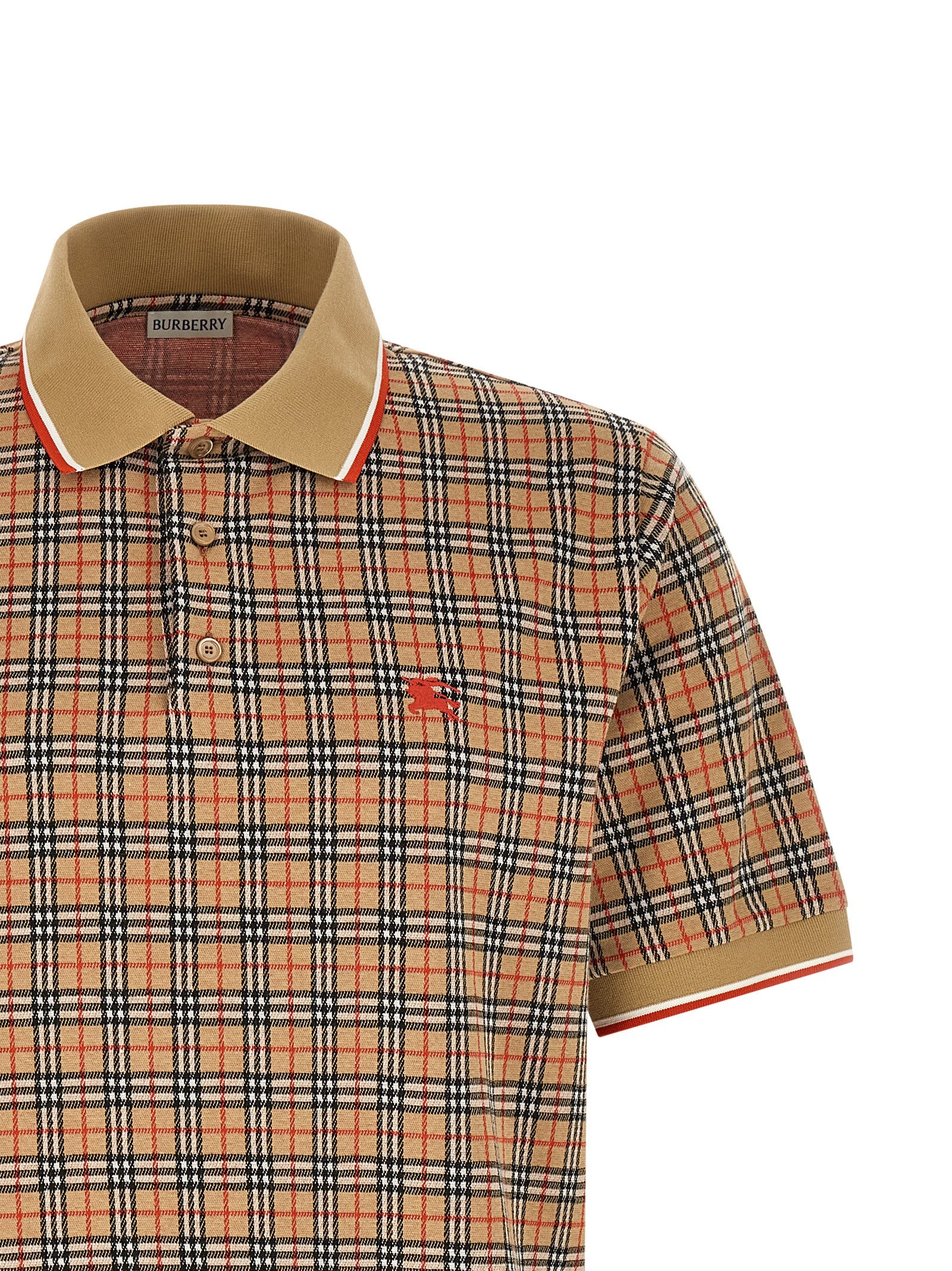 Beige Viscose Polo Shirt