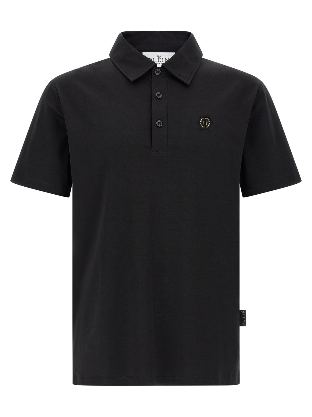 Black Cotton Polo Shirt