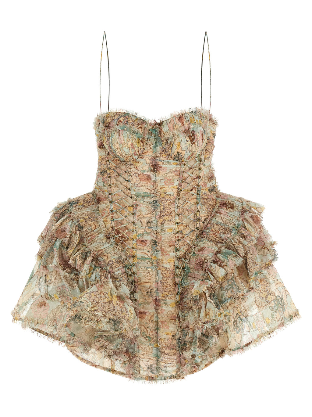Multicolor Silk Short Dress
