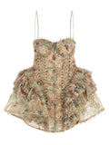 Multicolor Silk Short Dress