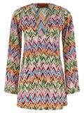 Multicolor Viscose Short Dress