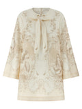 Beige Linen Short Dress