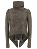 Gray Lamb Leather Leather Jacket