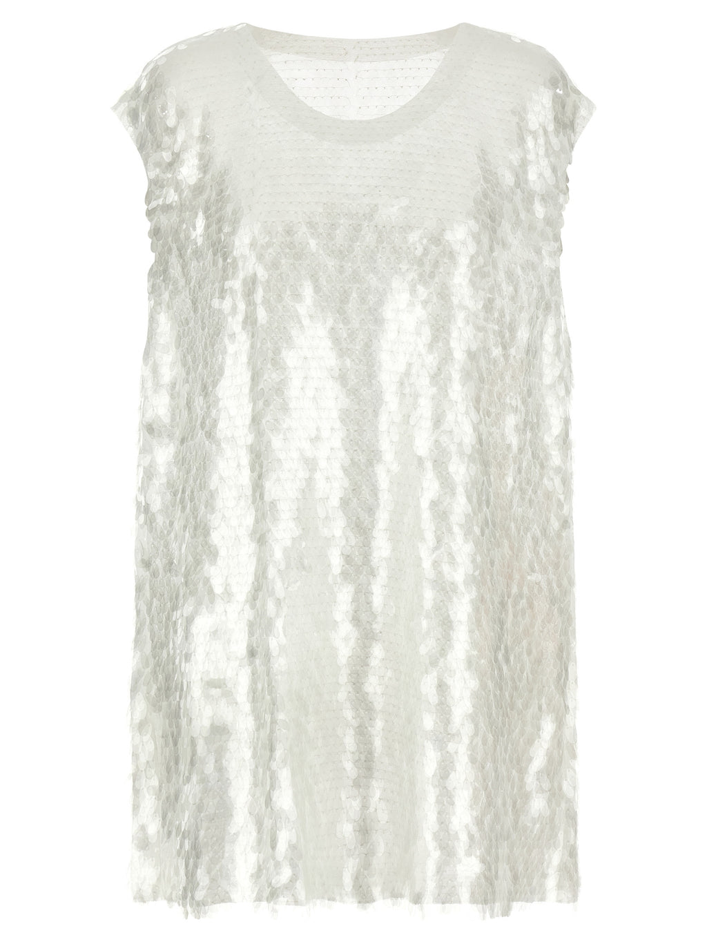 White Polyamide Tank Tops