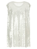White Polyamide Tank Tops