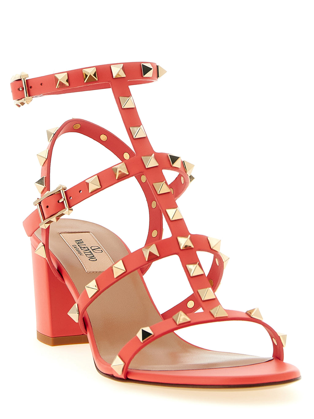 Orange Calfskin Platform Sandals