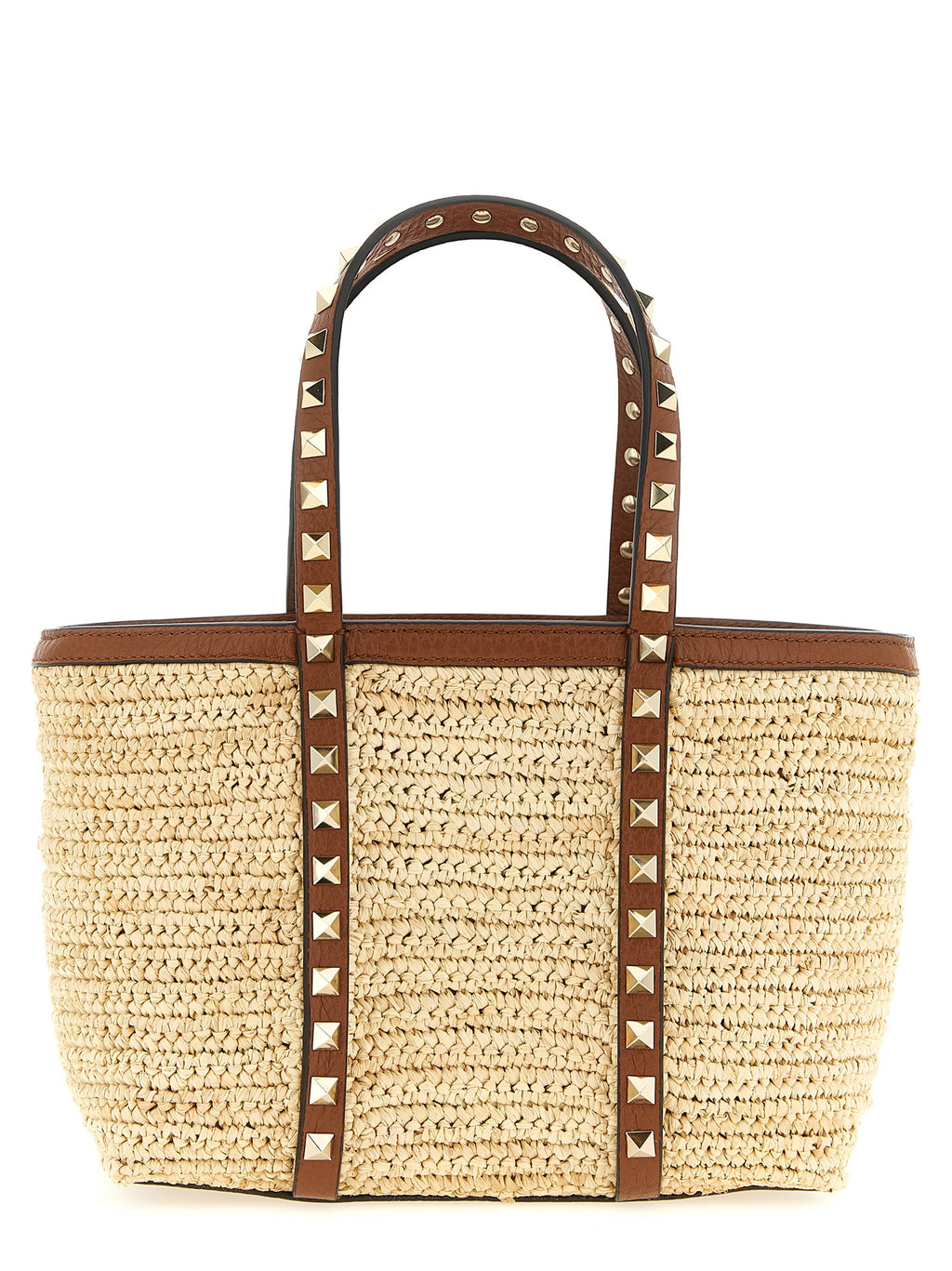 Beige Straw Tote Bag