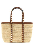 Beige Straw Tote Bag